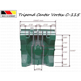 Průtokový filtr Tripond Center Vortex C-50 - prázdný