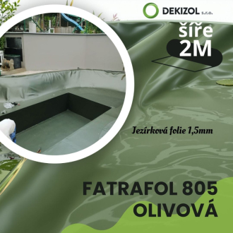 Jezírková fólie 1,5mm šíře  2m ral 6006 olivová
