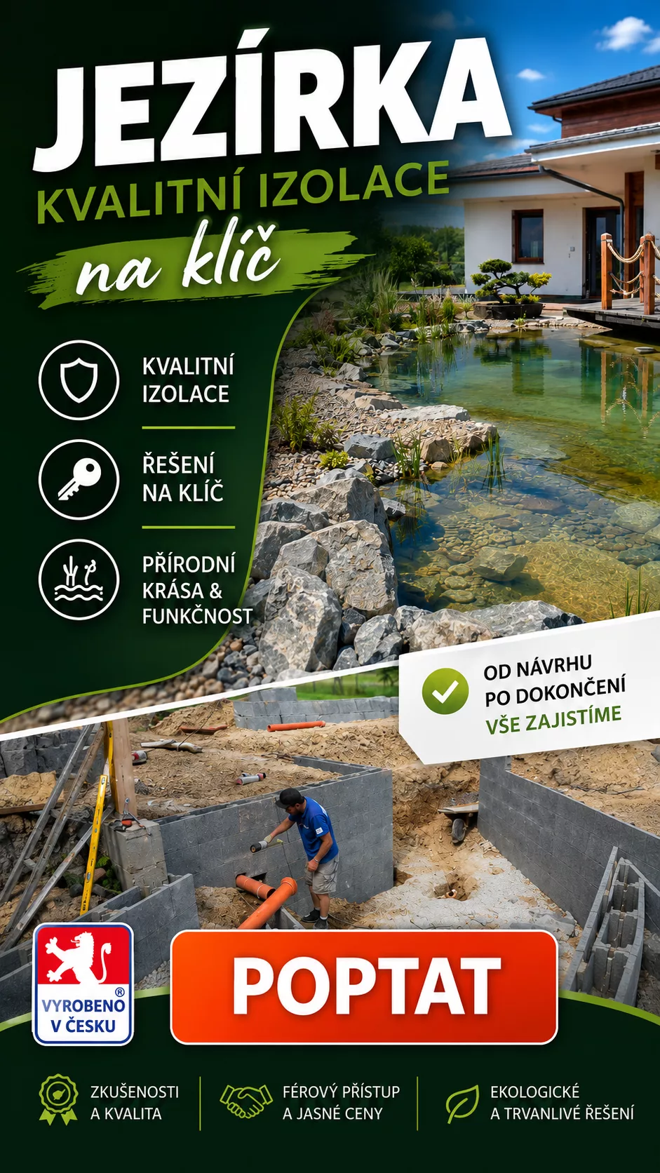 Jezírka na klíč - Jezírka-izolace.cz